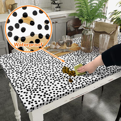 Peel and Stick Wallpaper Polka Dot Wallpaper 17.7” x 393.7” (A Black Dot / 17.7" x 393.7")