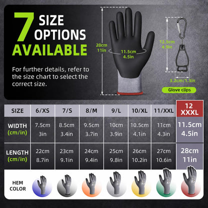 Safety Work Gloves Men (9/Large)