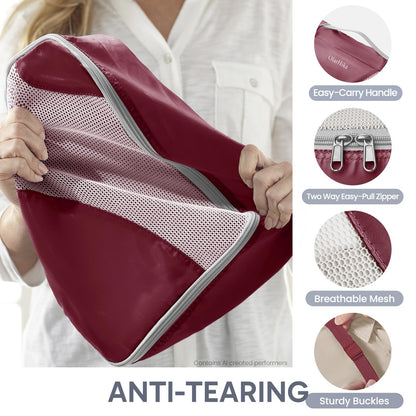 Packing Cubes for Travel (11 Burgundy)