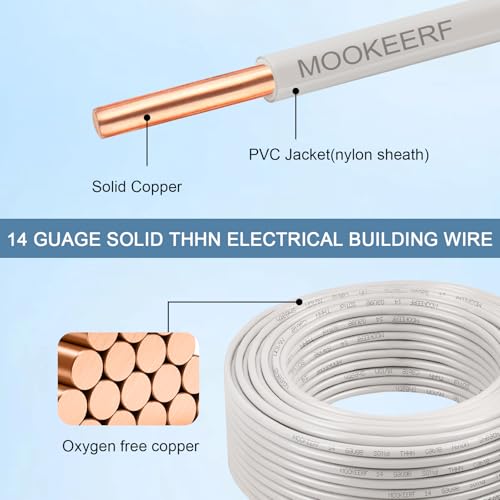 THHN Wire 14 Gauge 50FT (14 Gauge 50FT / White)