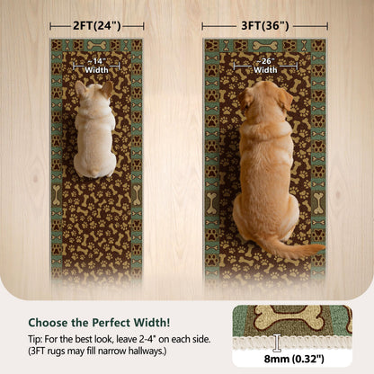 Waterproof 2x3 Small Rug (Paw Brown / 2' x 3' (Runner))