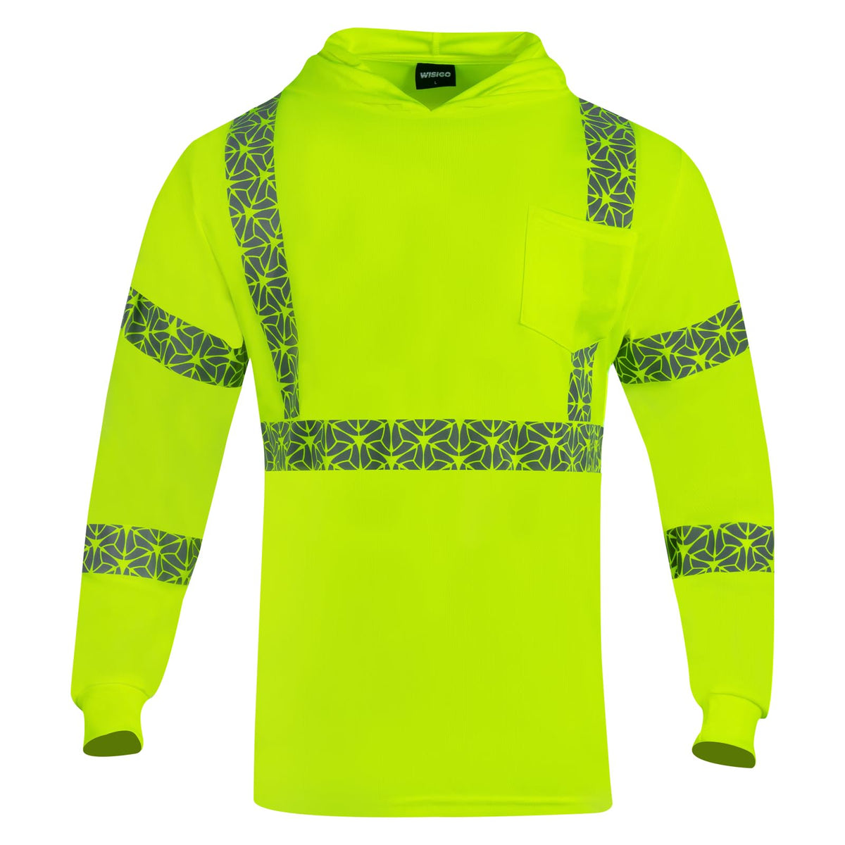 2PCS High Visibility Reflective Safety Shirts with Hood (X-Large / Yellow)