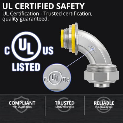 90° Liquid Tight Conduit Connector
