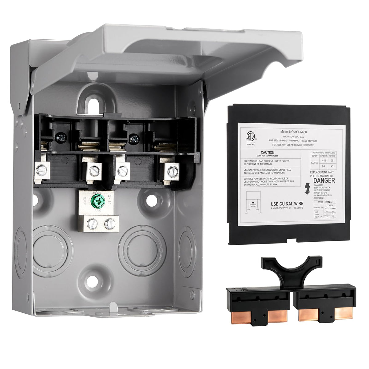 60A Non Fused Disconnect Switch Box 240V (Non-Fused (Compact Size))