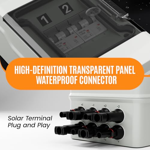 Solar Combiner Box Solar Panel Disconnect Switch with 1000V DC 30A 60A Circuit Breakers Only