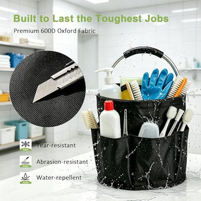 17L Foldable Cleaning Caddy with Handle