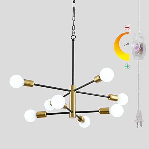 8 Light Plug in Chandelier