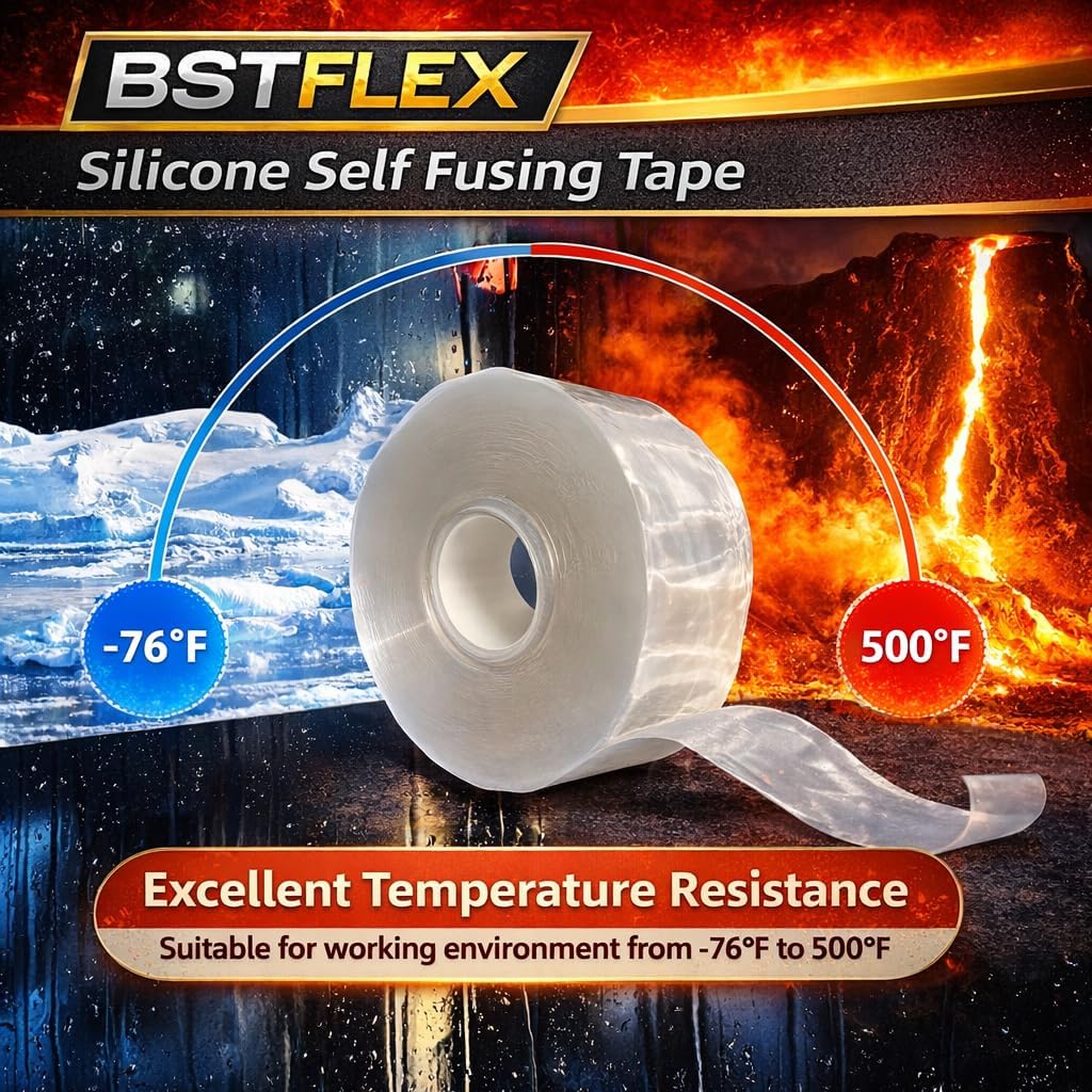 Self Fusing Silicone Tape 1" x 36' (Clear / 1-Inch x 36-Feet)