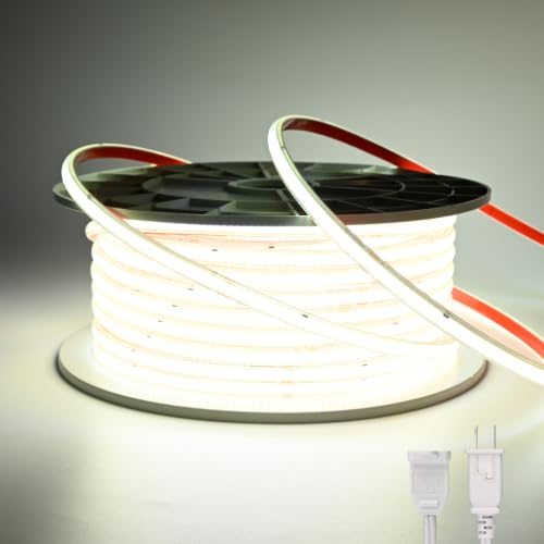 AC 120V ETL COB LED Strip Light 6500K Cool White IP65 32.8FT (32.8FT)