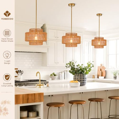Hand Woven Rattan Chandelier