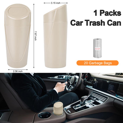Car Trash Can (Beige / Round)