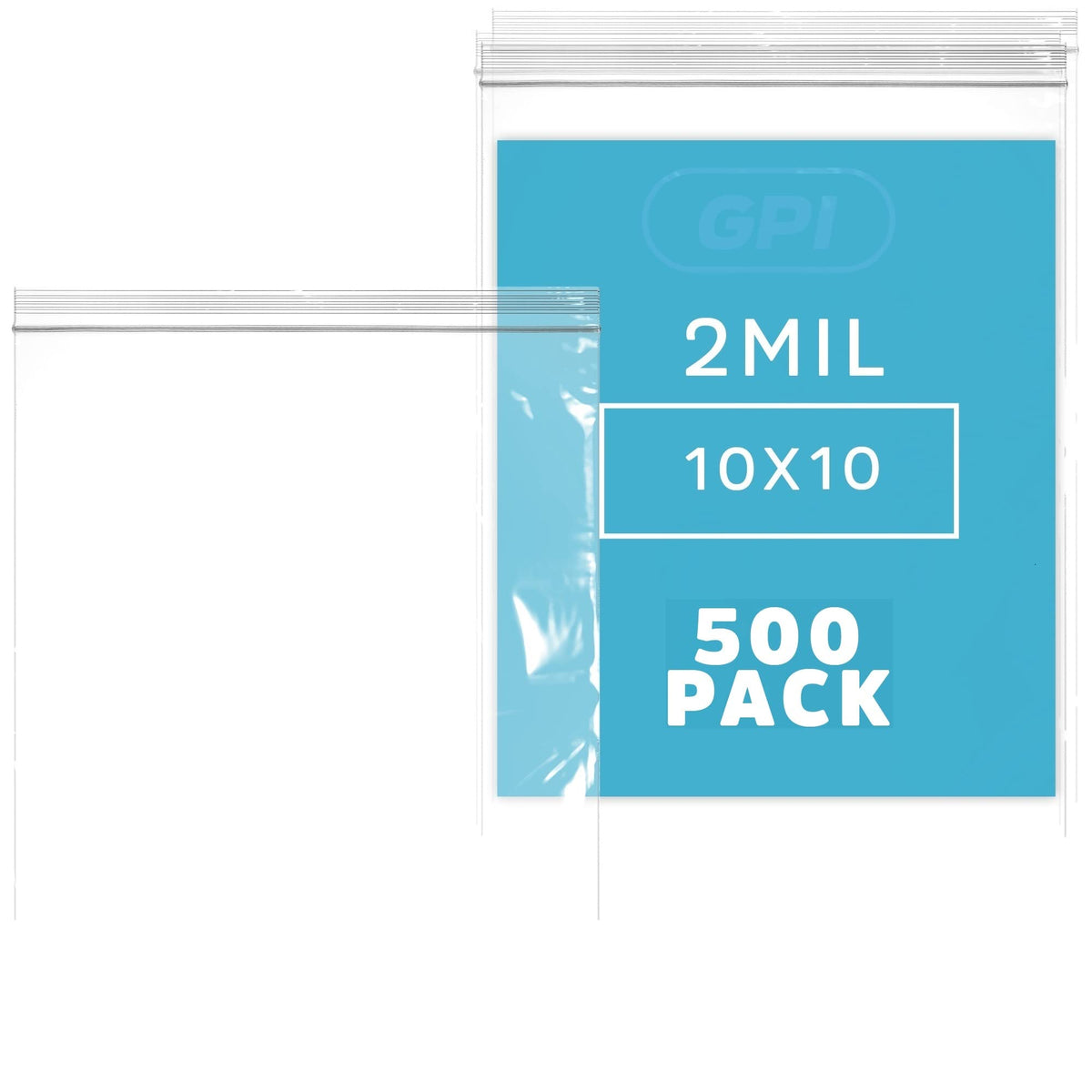 10" x 10" Zip Bags (500 Pack / 10" x 10")