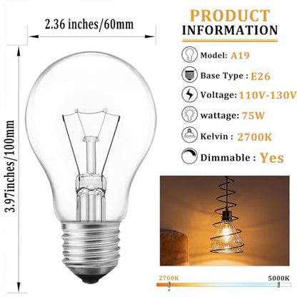 75 Watt Incandescent Light Bulbs
