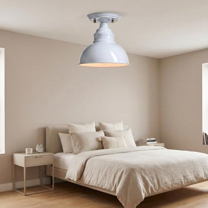 Flush Mount Ceiling Light Farmhouse Industrial Metal Dome Shade