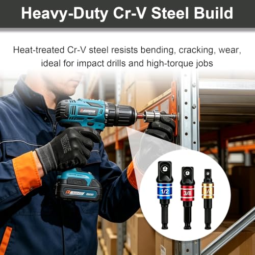 Flexible Drill Bit Extension and Right Angle Adapter Set