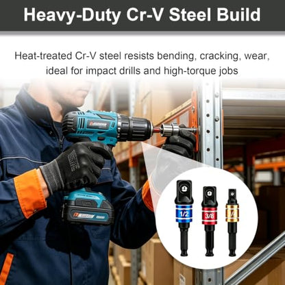 Flexible Drill Bit Extension and Right Angle Adapter Set