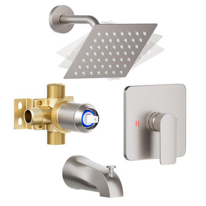 Shower Faucet Set Brushed Nickel (Brushed Nickel)