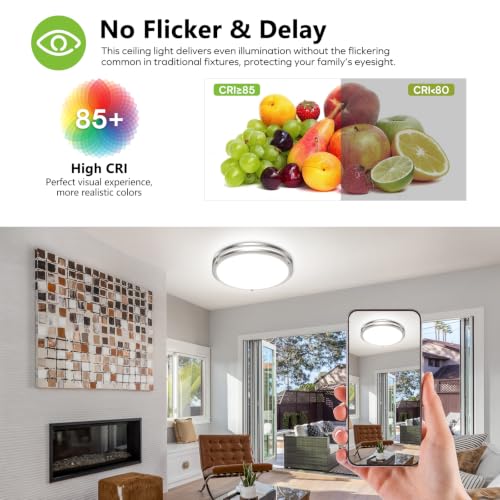 Flush Mount LED Ceiling Light Fixture