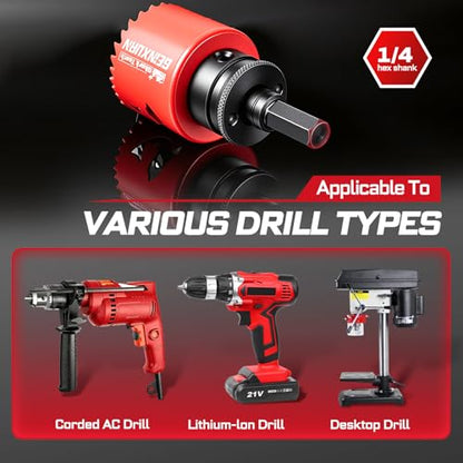 2 Inch(51mm) Hole Saw, 2PCS HSS Bi-Metal Hole Saw Kit with Shark Tooth Hole Cutter for Wood,Drywall, PVC Boards and Thin Metal (2 PCS 2")