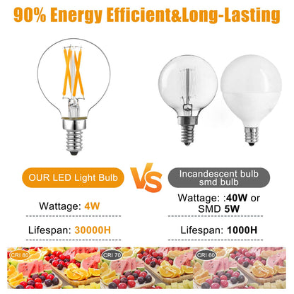 G16.5 6W EQ 40W Ceiling LED E12 Candle Bulb Dimmable Warm White (G16.5 4w 6pack)