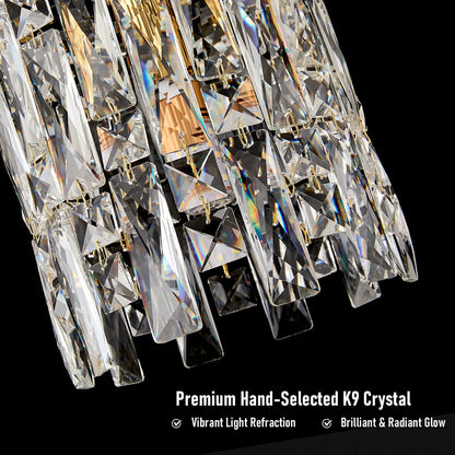 Gold Mini Crystal Chandelier Pendant Light (Gold / 7inch)