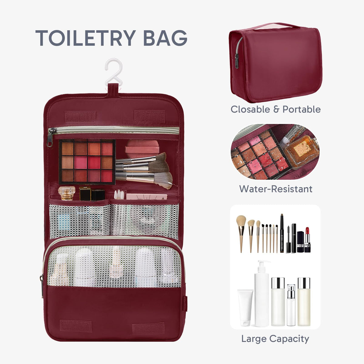 Packing Cubes for Travel (11 Burgundy)