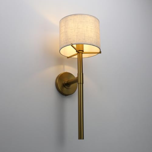 Fabric Shade Wall Sconce with Long Pole