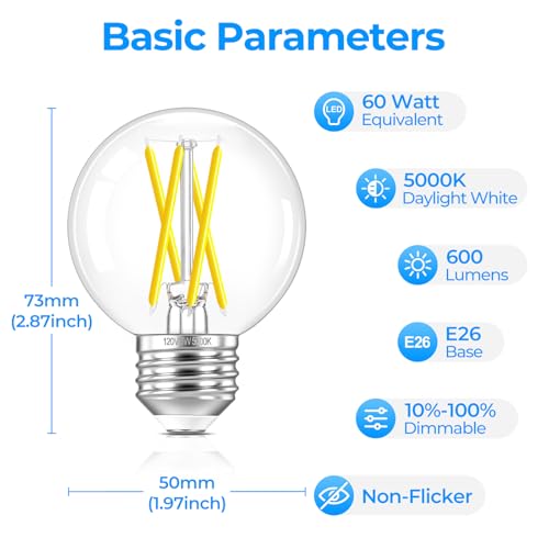 E26 LED Bulb Dimmable (5000k Daylight White / E26 Standard Base)