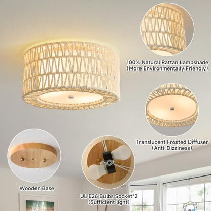 Boho Flush Mount Ceiling Light