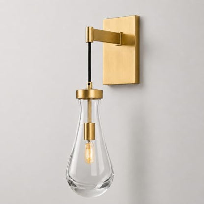 Gold Raindrop Brass Wall Sconce