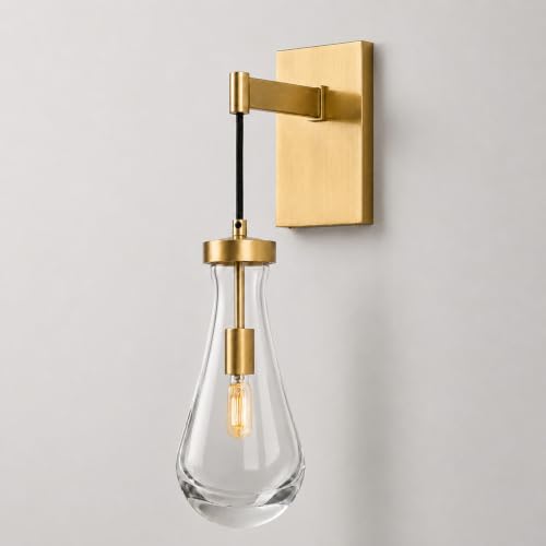 Gold Raindrop Brass Wall Sconce