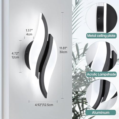 2 Pack Modern LED Wall Sconce