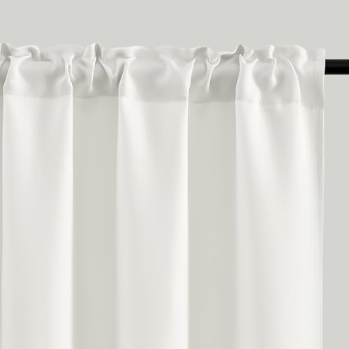 4 Panels Rod Pocket Blackout Window Curtains for Bedroom