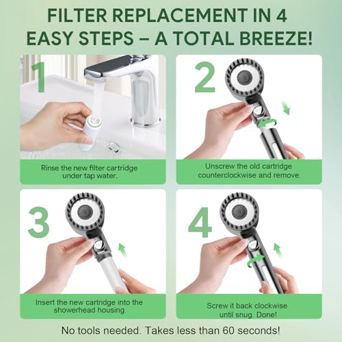 Replacement Filters Compatible With PWERAN Handheld Shower Head