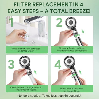 Replacement Filters Compatible With PWERAN Handheld Shower Head