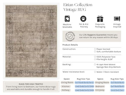 Taupe 6x9 Neutral Area Rugs for Living Room (Taupe / 6' x 9' (Rectangular))