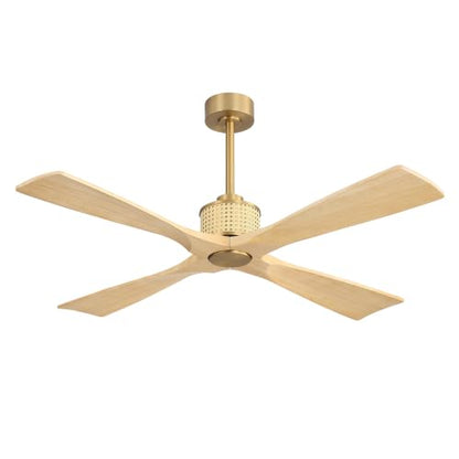 54" Ceiling Fan without Light 4 Wood Blades