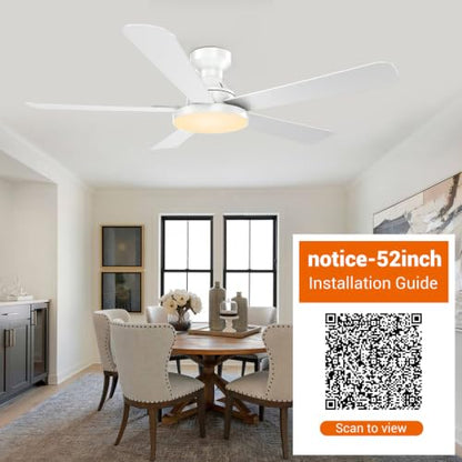 Ceiling Fans with Lights (White / 52 inch)