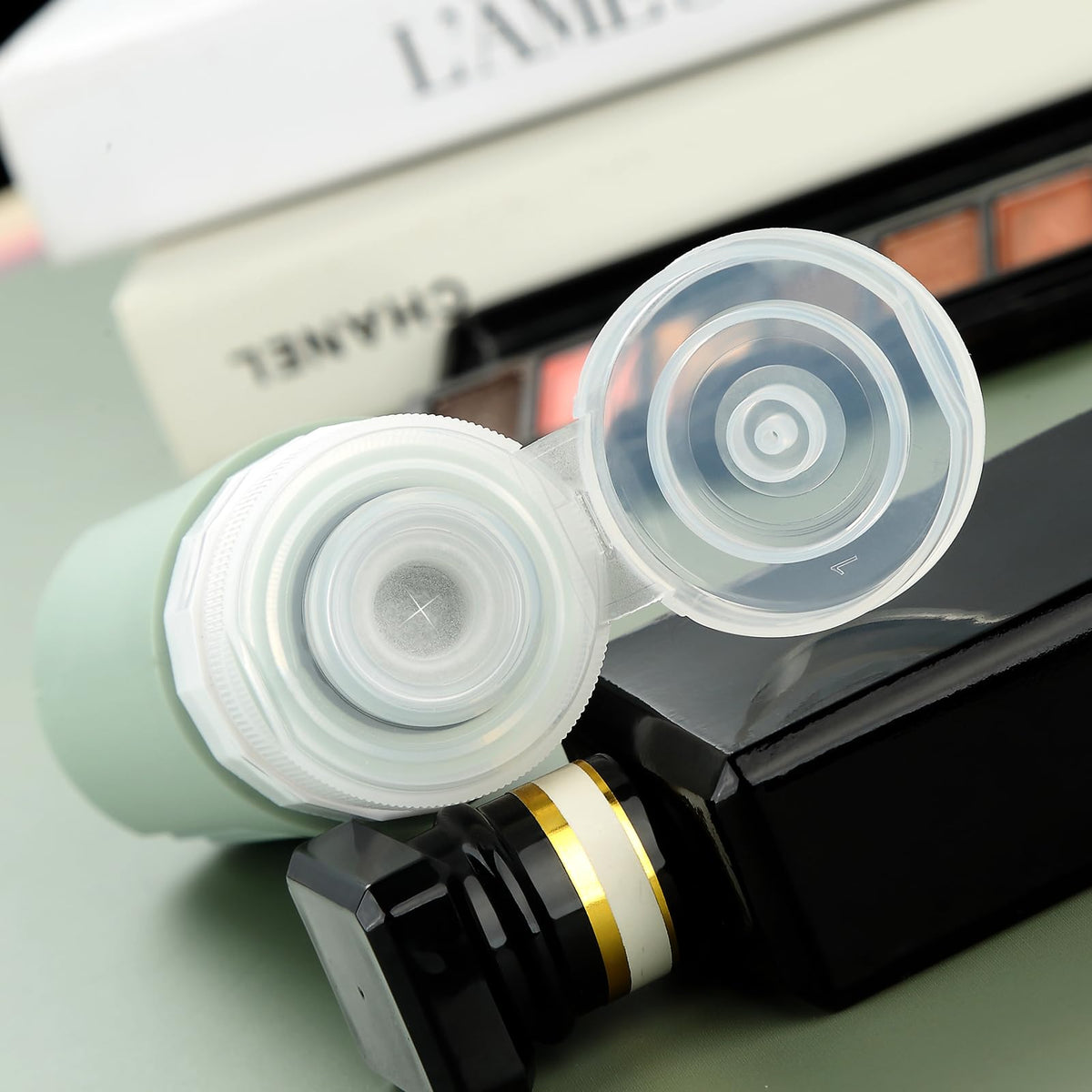 Travel Bottles for Toiletries (Mint-Grey-3oz)