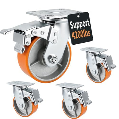 5" Caster Wheels (5" (4 Brake))