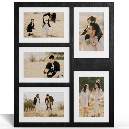 4x6 or 5x7 Picture Frames (Rustic Black / 13x16in (1Pack))