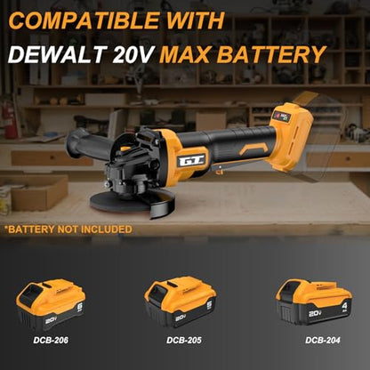 Cordless Angle Grinder with Paddle Switch for DEWALT 20V MAX Battery
