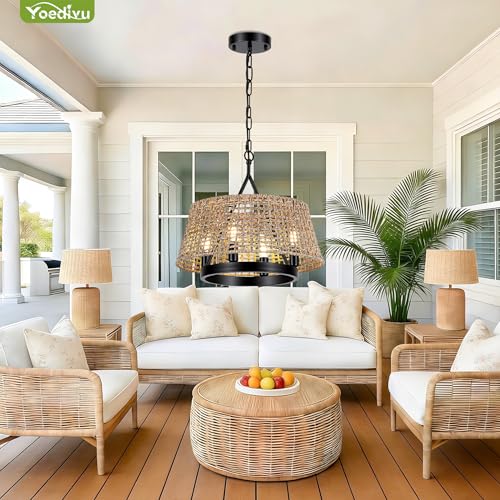 Rattan Chandelier