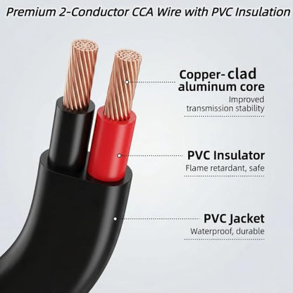 12 14 16 18 Gauge Wire 2 Conductor Copper Clad Aluminum