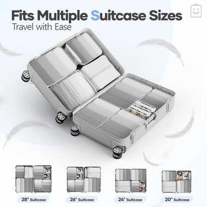 Compression Packing Cubes for Travel Essentials (White / 11 set)