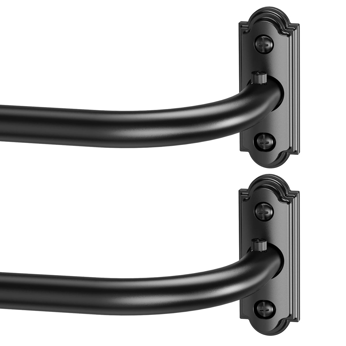 Curtain Rod 2 Pack 32 (Black / 32 to 58" - 2Pack)