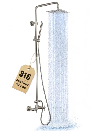 316 Marine Grade Stainless Steel Outdoor Shower Kit
