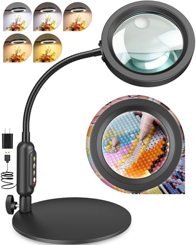 Magnifying Glass with Light and Stand