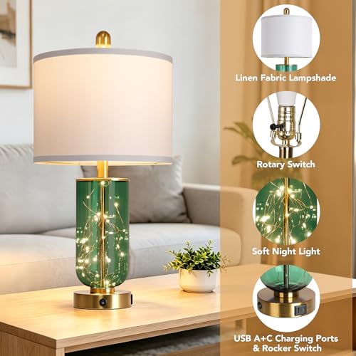23" Bedside Table Lamps for Living Room