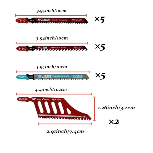 Jigsaw Blades Set withStorage Case